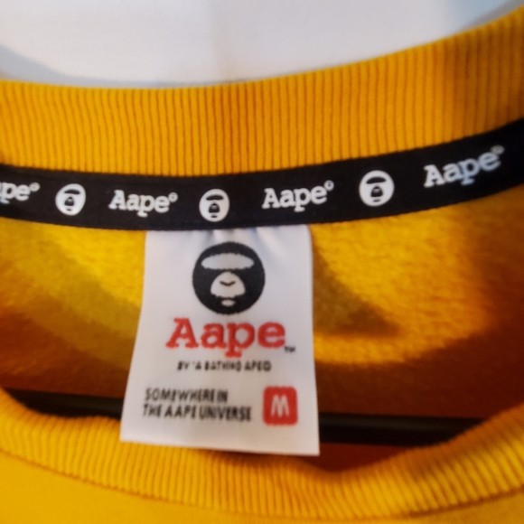 AAPE BY A BATHING APE Men's Medium Camouflage Pattern APUNVS Sweatshirt *flaw*. - Picture 7 of 13